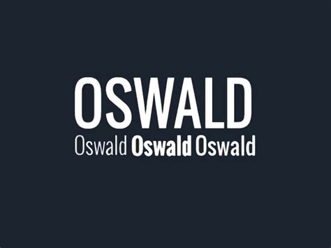 <b>Oswald</b> is a reworking of the classic style historically represented by the 'Alternate Gothic' sans serif typefaces. . Oswald font download